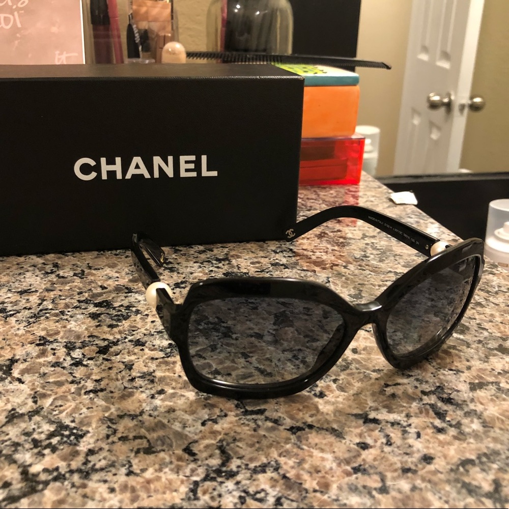 Chanel Sunglasses with Pearl Details